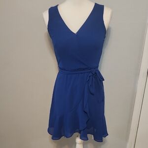 by & by Blue Sleeveless V-Neck Sundress